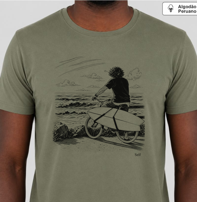 RUMO AO MAR - Camiseta Algodão Peruano