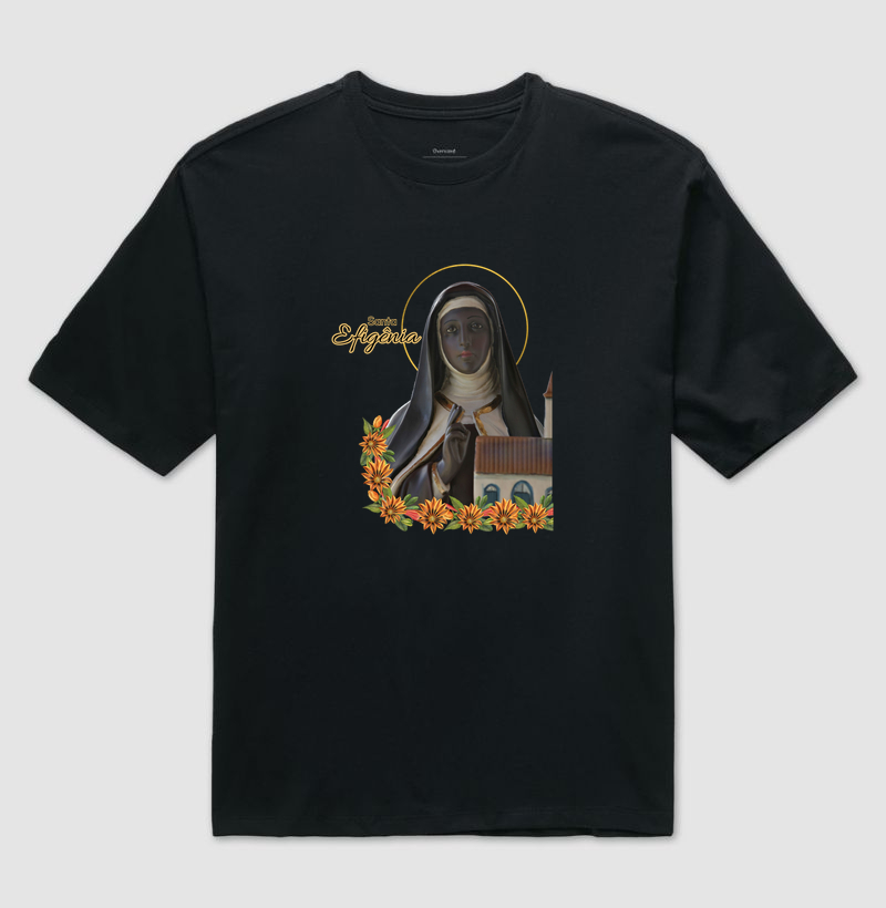 Camiseta Santa Efigênia com flores