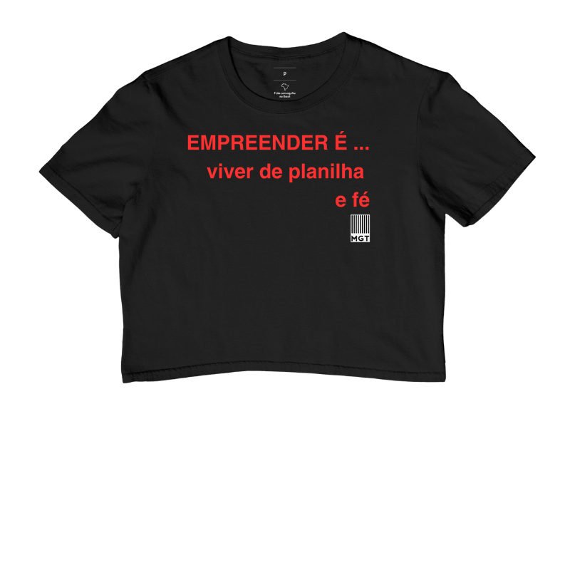 EMPREENDER É ... viver de planilha  e fé