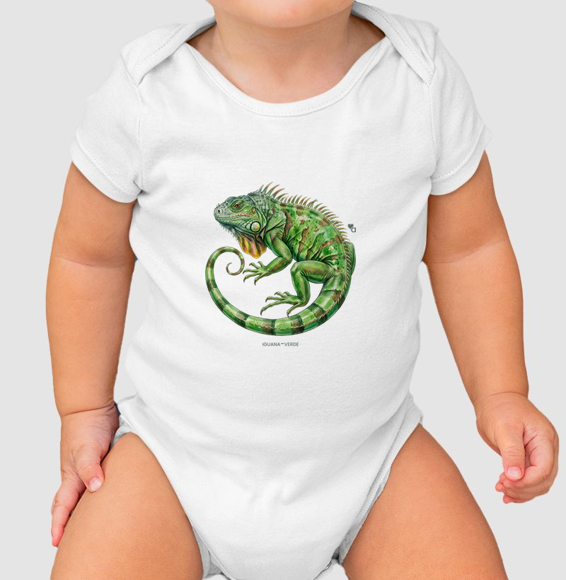 Répteis - Iguana Verde - Body Infantil