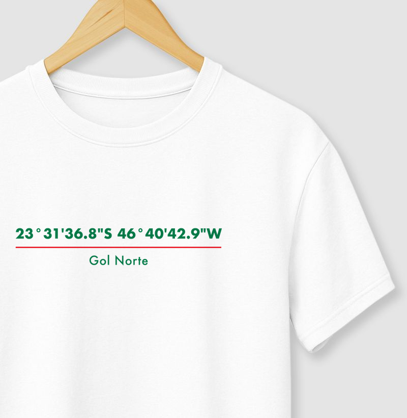 Camiseta Coordenadas Geográficas - Gol Norte 