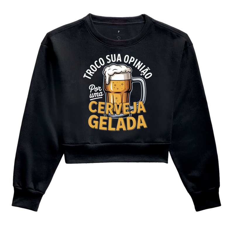 Camisa Troco Sua Opinião por uma Cerveja Gelada