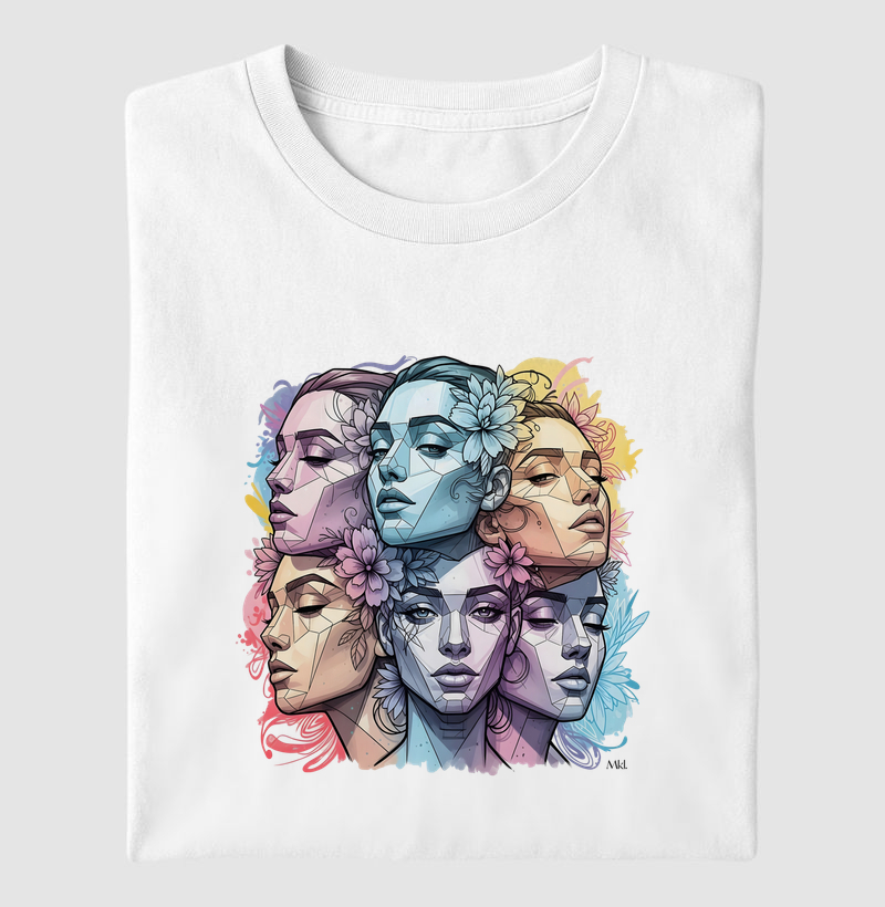 Camiseta Algodão Premium - Faces da Deusa 
