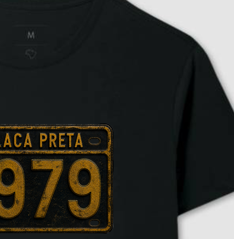 Camiseta Placa Preta 1979