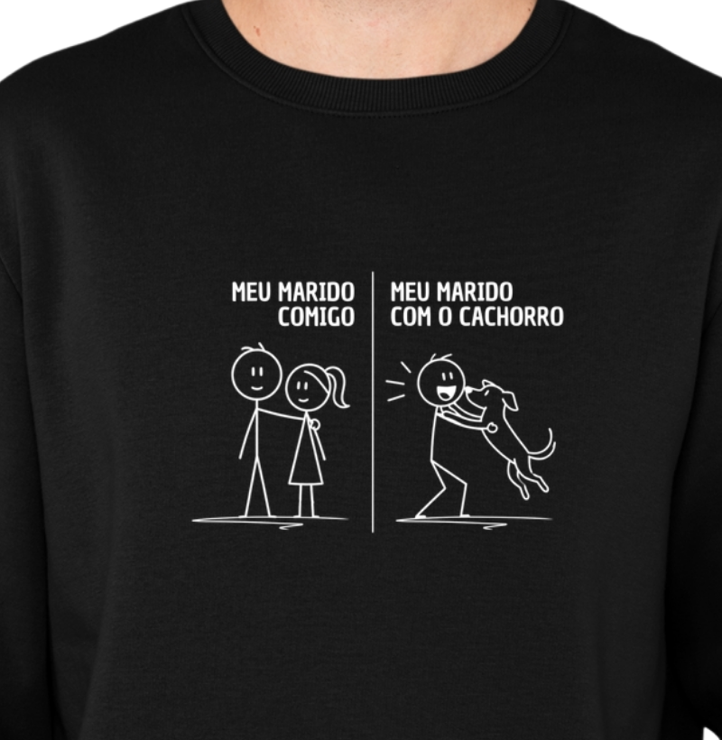 Meu marido comigo. Meu marido com o cachorro