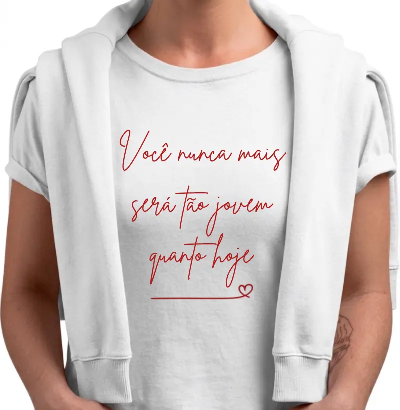 Camiseta Algodão Peruano Premium "Você Nunca Mais..." | Camisetas Falam