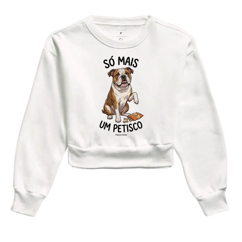 CROPPED MOLETOM BULLDOGUE INGLÊS PETISCO