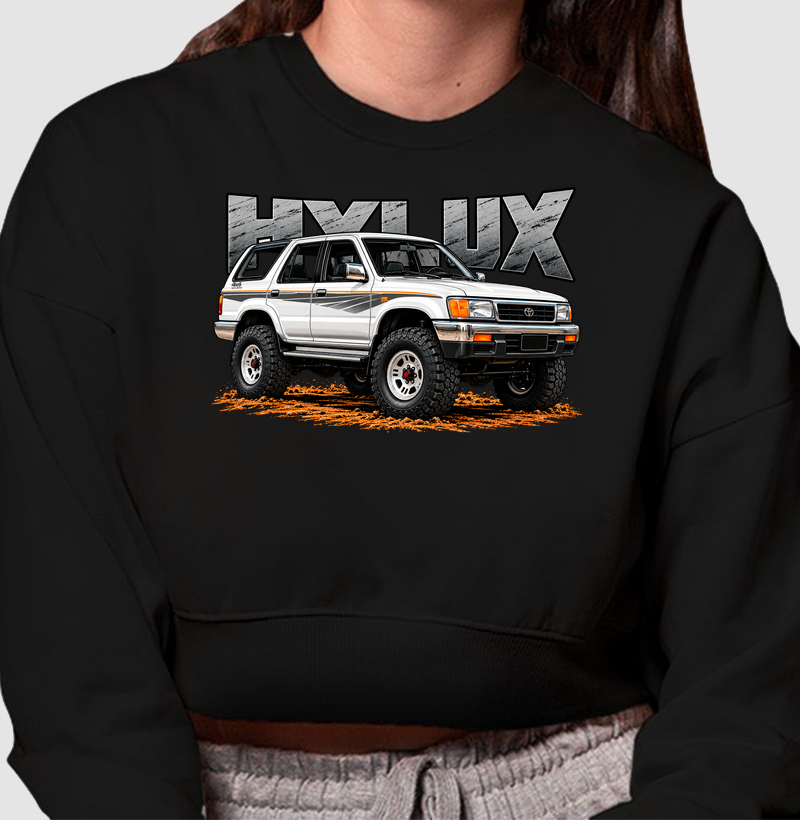 Moletom cropped feminino Hylux - Cropped Moletom
