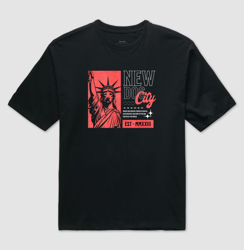 Camiseta Oversized New Dog City