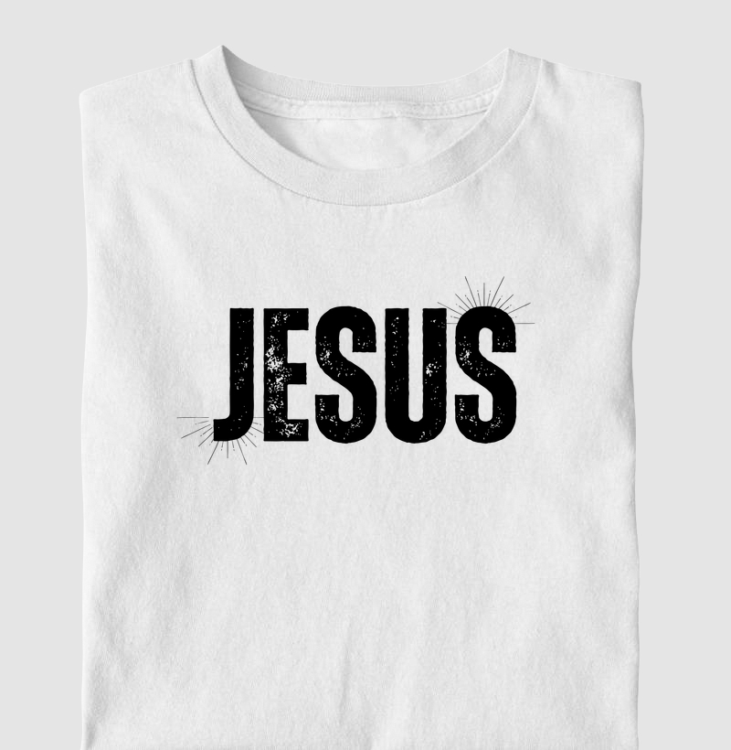 JESUS - Estampa Preta - Camiseta