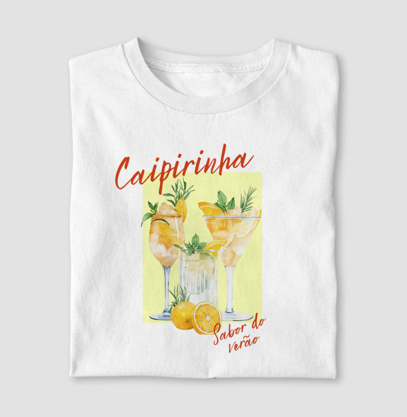 Camiseta Algodão Premium Caipirinha – Sabor do Verão
