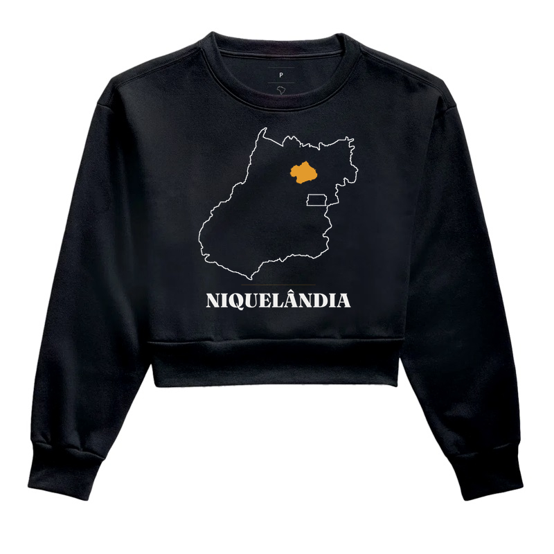 Niquelândia | Traço GO - Cropped Moletom