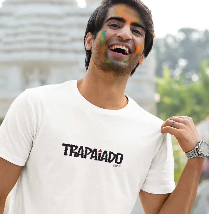 T-Shirt Masculino Branca - Trapaiado