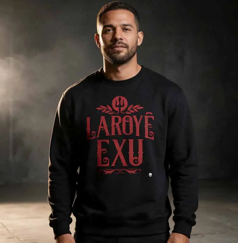 Moletom Umbanda Laroyê Exu - Suéter Moletom