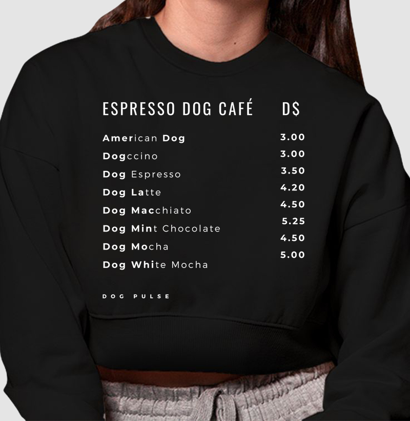 Cropped Moletom Dog Pulse Pawsitivity Collection – Coffee and dogs