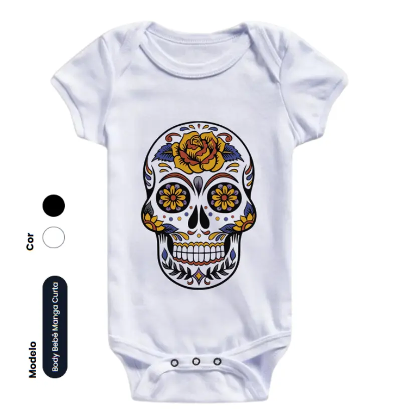 Caveira mexicana colorida 