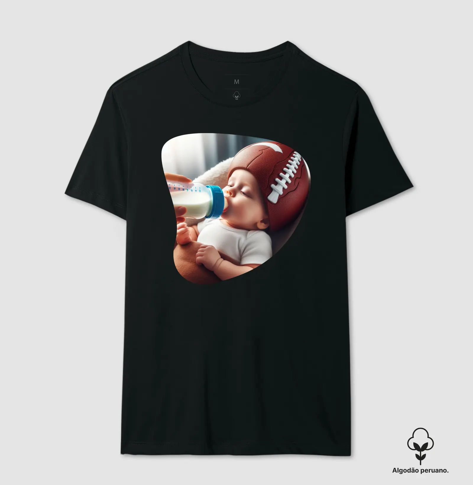 Camiseta algodão peruano "Football Baby" 