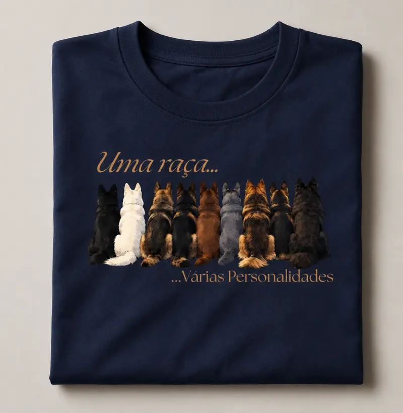 Uma raça...várias personalidades - Camiseta