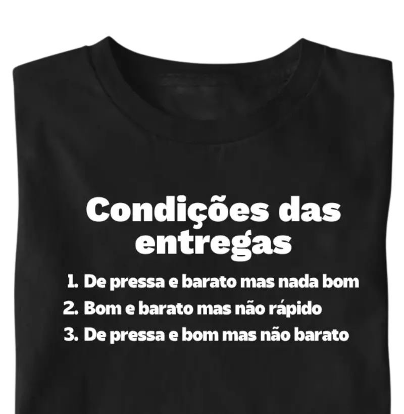 Condições das entregas