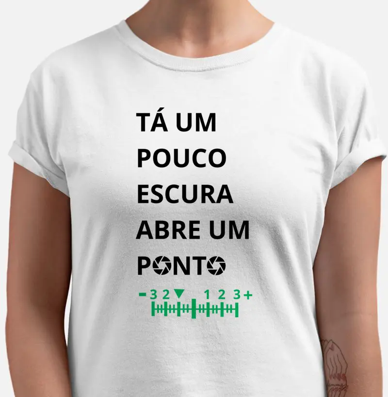 Camiseta tá um pouco escura abre um ponto