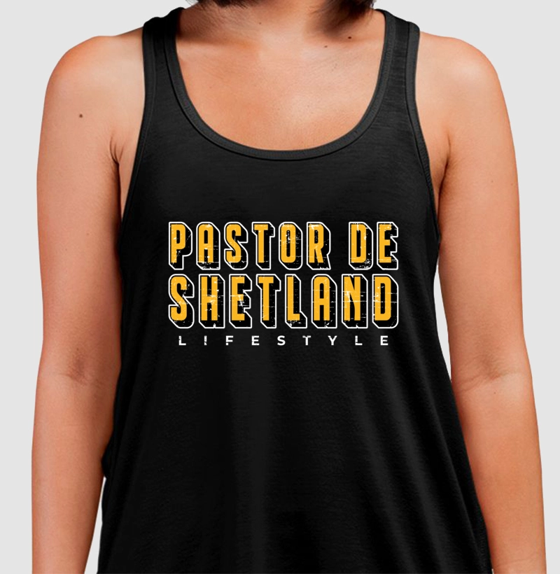 Regata Pastor de Shetland Texto Amarelo