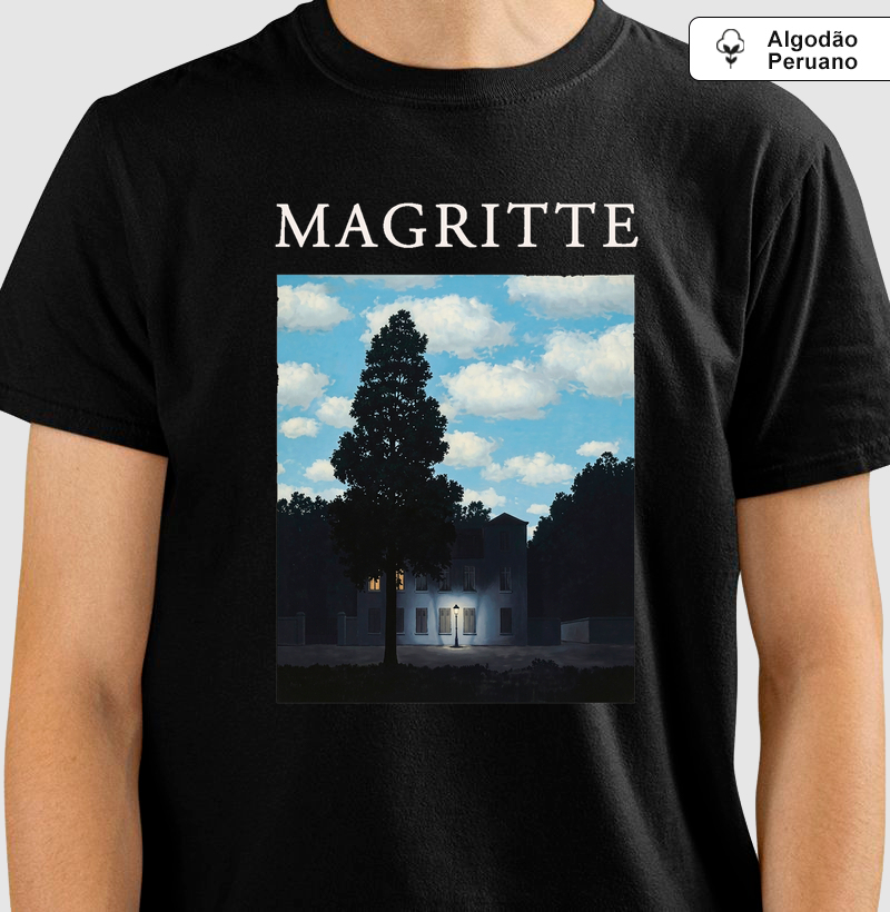 Camiseta Império das Luzes Magritte Algodão Peruano