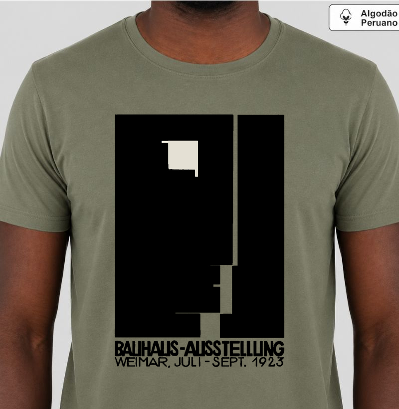 Camiseta Bauhaus Weimar 1923 Design Modernista Minimalista Premium