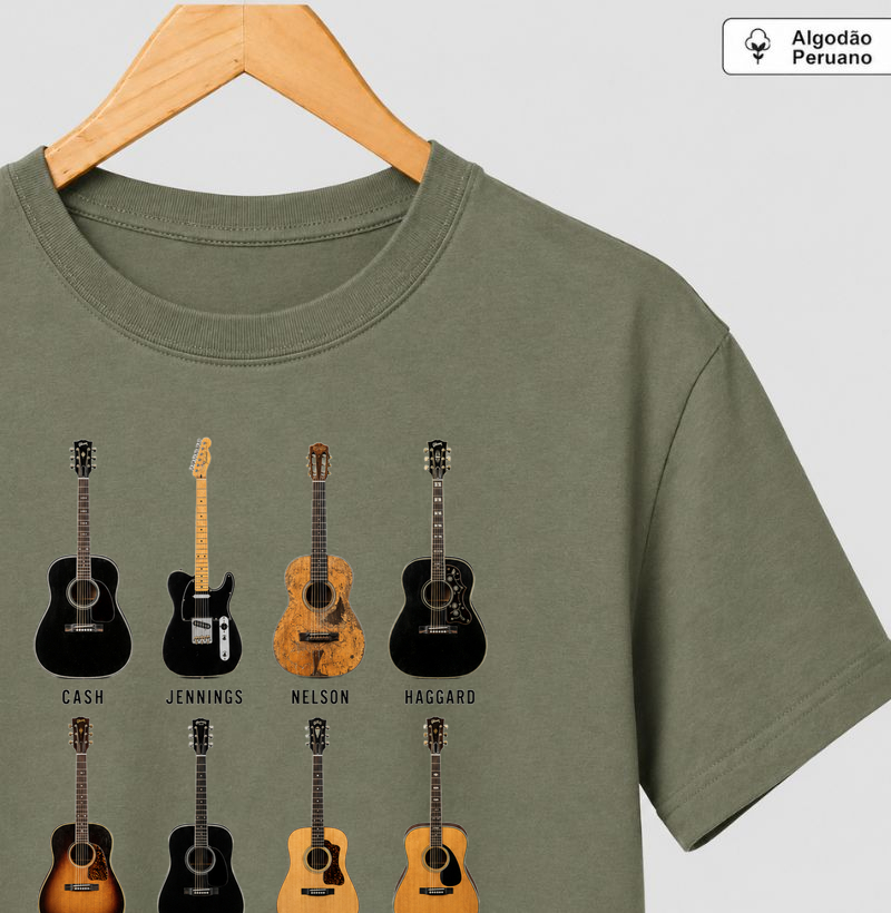 Camiseta Lendas Country Outlaw Strings