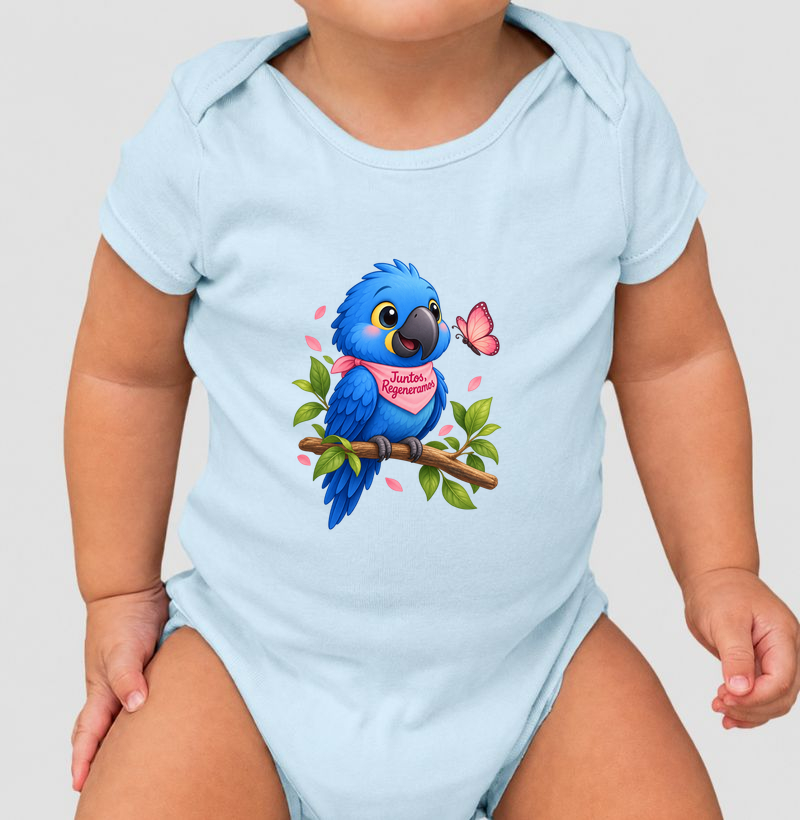 Body Infantil - Ararinha Azul