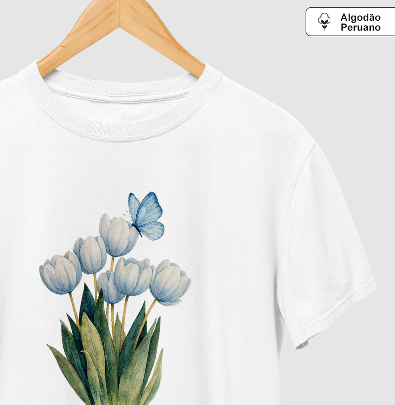 Tulipas Azuis - Algodão peruano