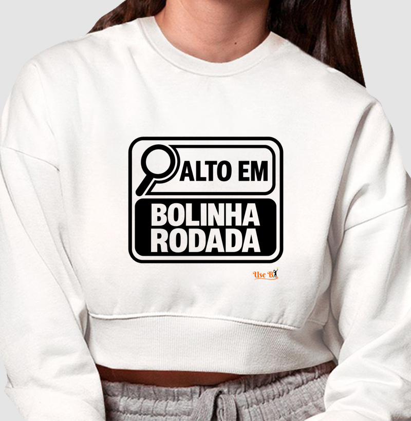 Alto em Bolinha Rodada - Cropped Moletom