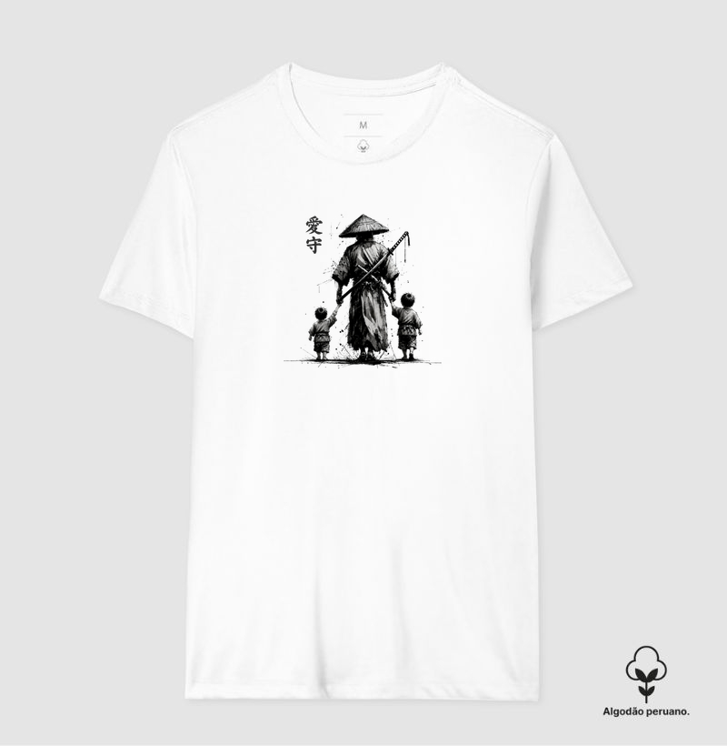 Samurai – Amor e Proteção - 2 Meninos - Camiseta Algodão Peruano