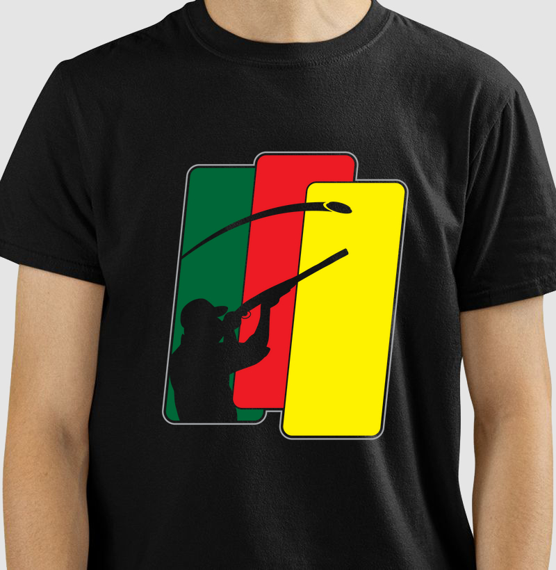 Camiseta personalizada atirador esportivo com as cores do Rio Grande do Sul