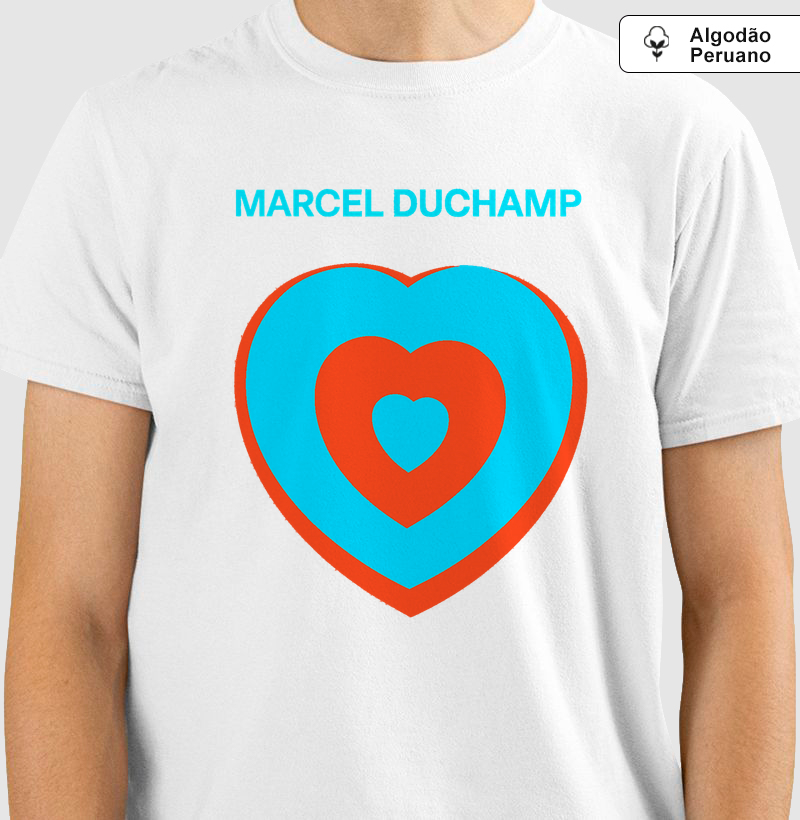 Camiseta Marcel Duchamp – Coração Pop Algodão Peruano 