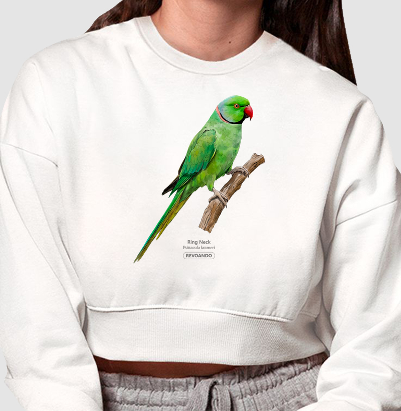 Love Friends - Ring Neck Verde - Moletom Cropped