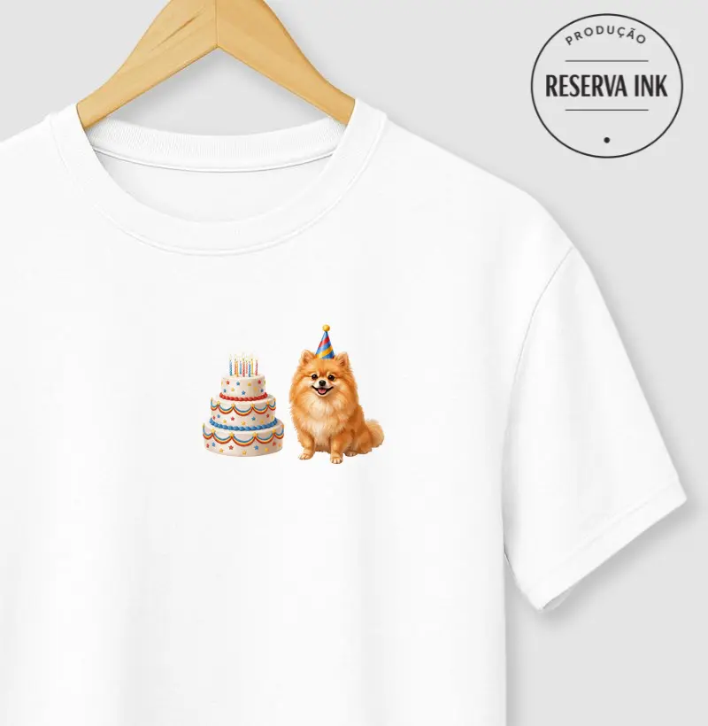 Pomerânia Laranja - Aniversário - Camiseta