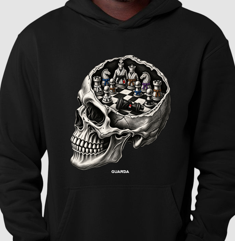 Crânio Xadrez - Hoodie Moletom
