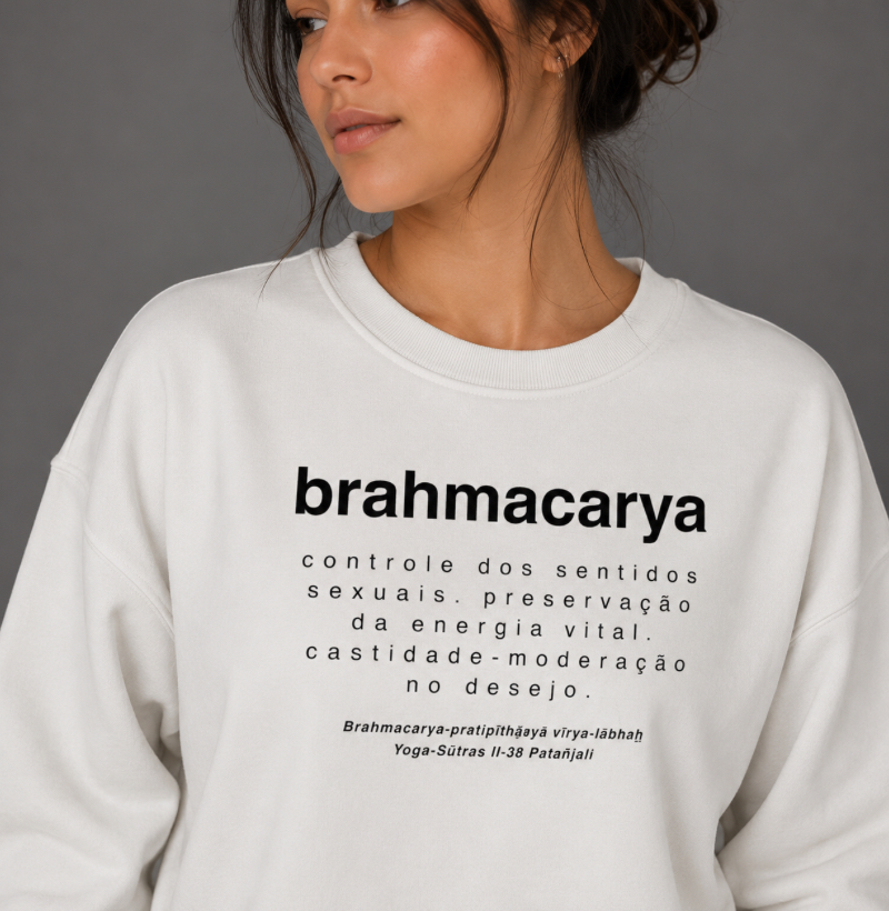Cropped Moletom Brahmacarya – Yoga Sūtras de Patañjali