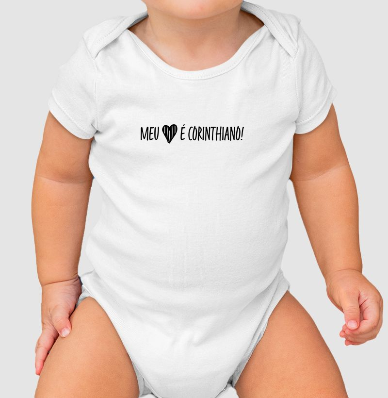 Body Infantil - Meu Coração é Corinthiano!