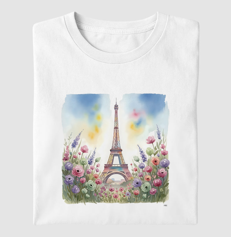 Camiseta Algodão Premium - Jardim de Paris