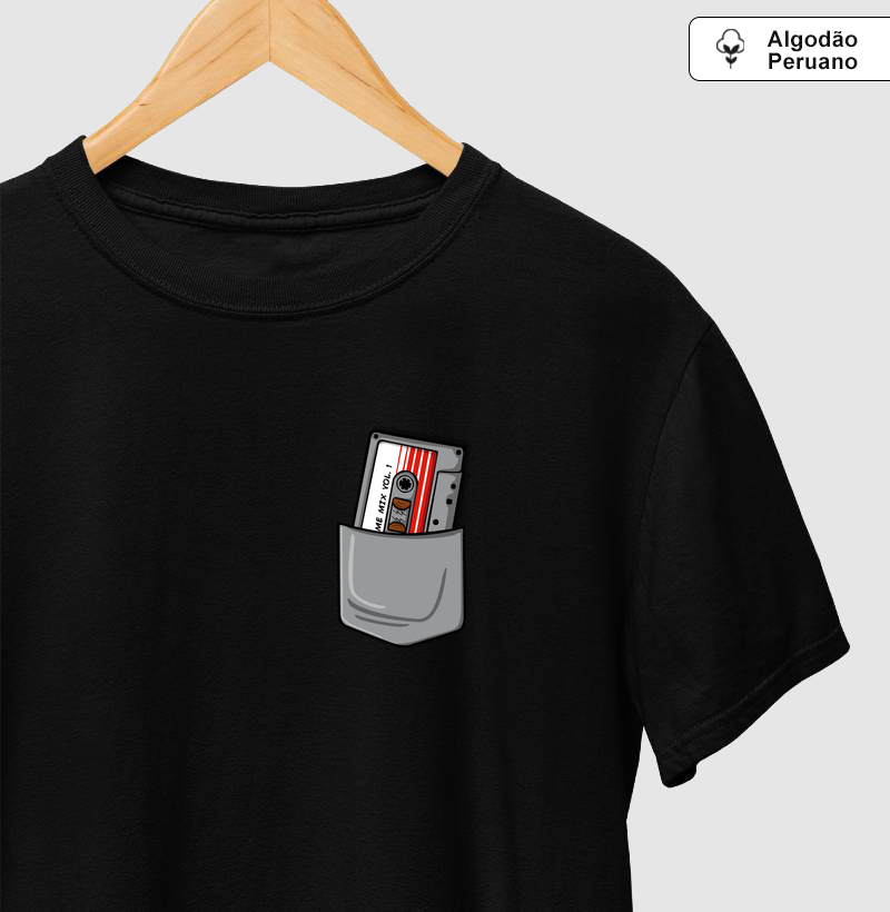 Camiseta Pocket Awesome Algodão Peruano - Camiseta Algodão Peruano