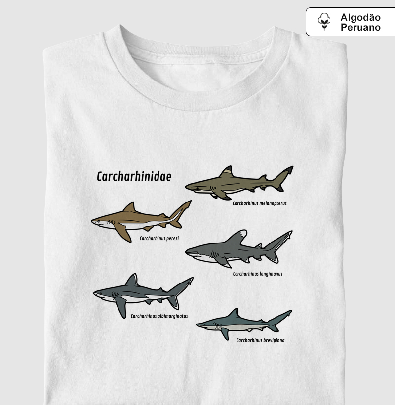 Carcharhinidae - Camiseta Algodão Peruano