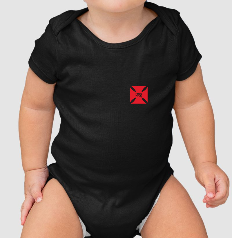 BODY INFANTIL FREE KICK CRUZ VERMELHA BOLSO