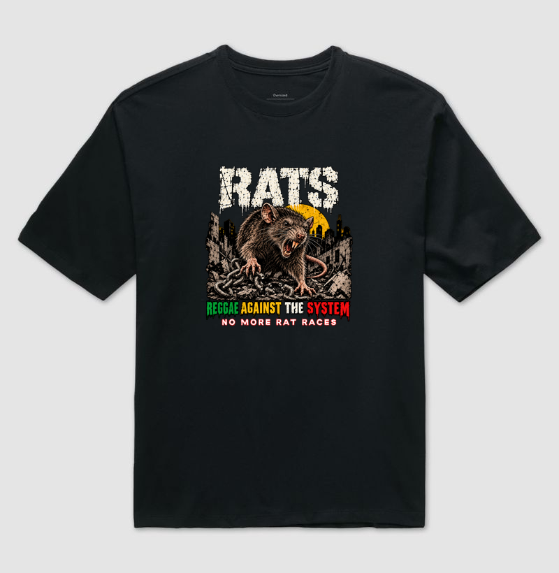 R.A.T.S. - Reggae Against the System - Camiseta Oversized