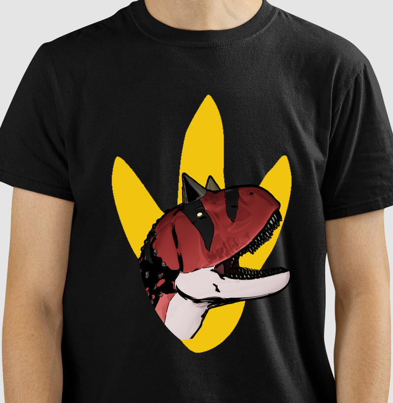 Camisa Algodão Estampada Carnotauro Rugido Furioso Premium Dinoloco