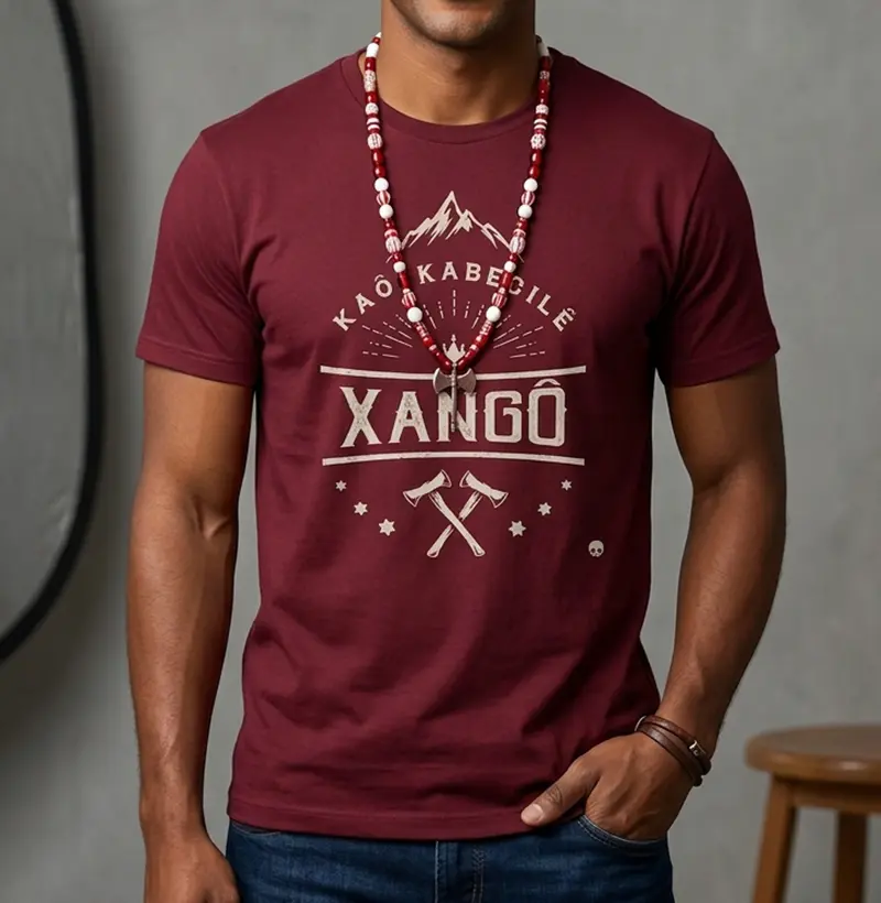 Camiseta Umbanda Orixá Xangô | Kaô Kabecilê
