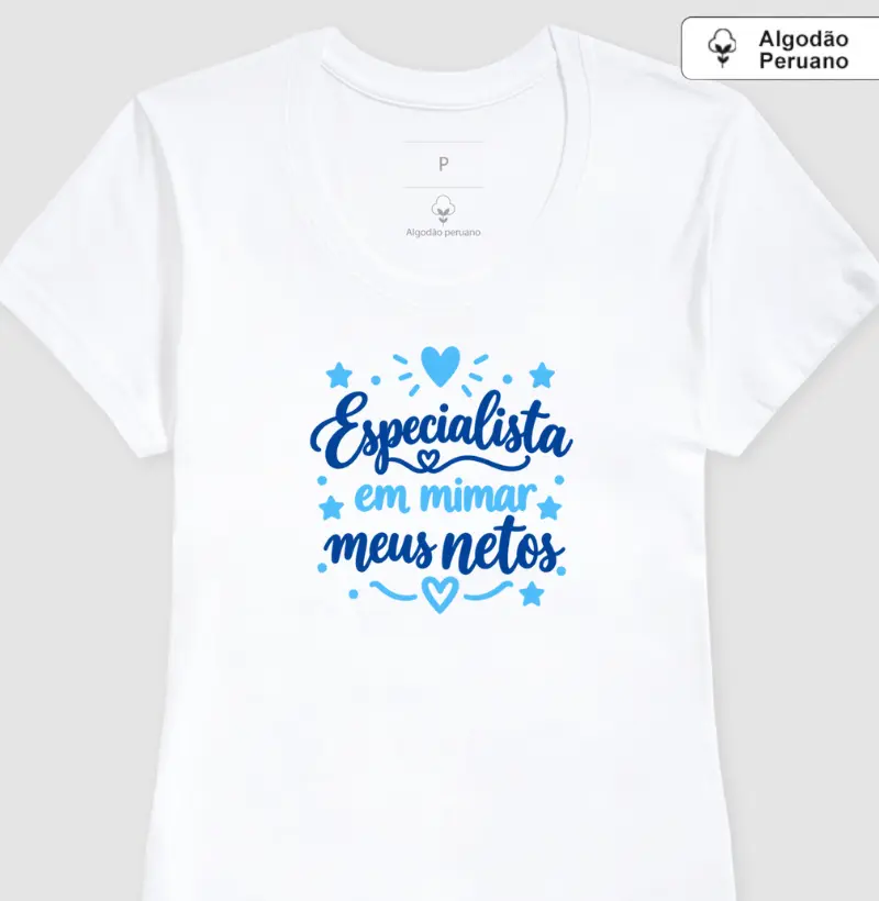 Especialista em mimar meus netos (vovó) (algodão peruano)