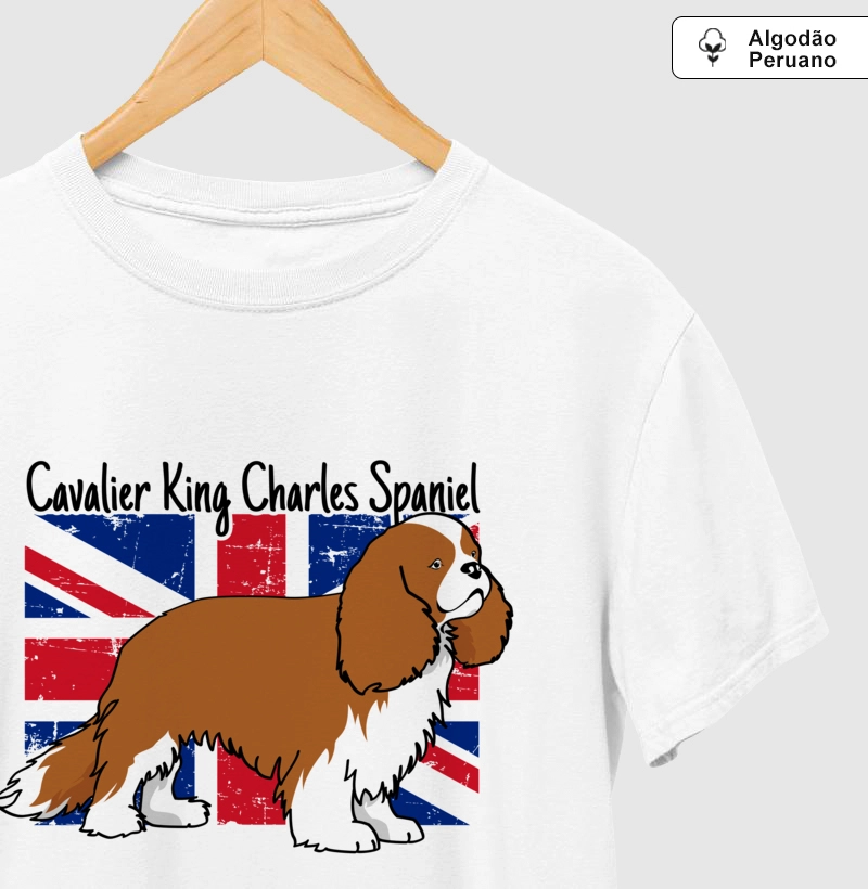 Camiseta Algodão Peruano Cavalier King Charles Spaniel Modelo 03
