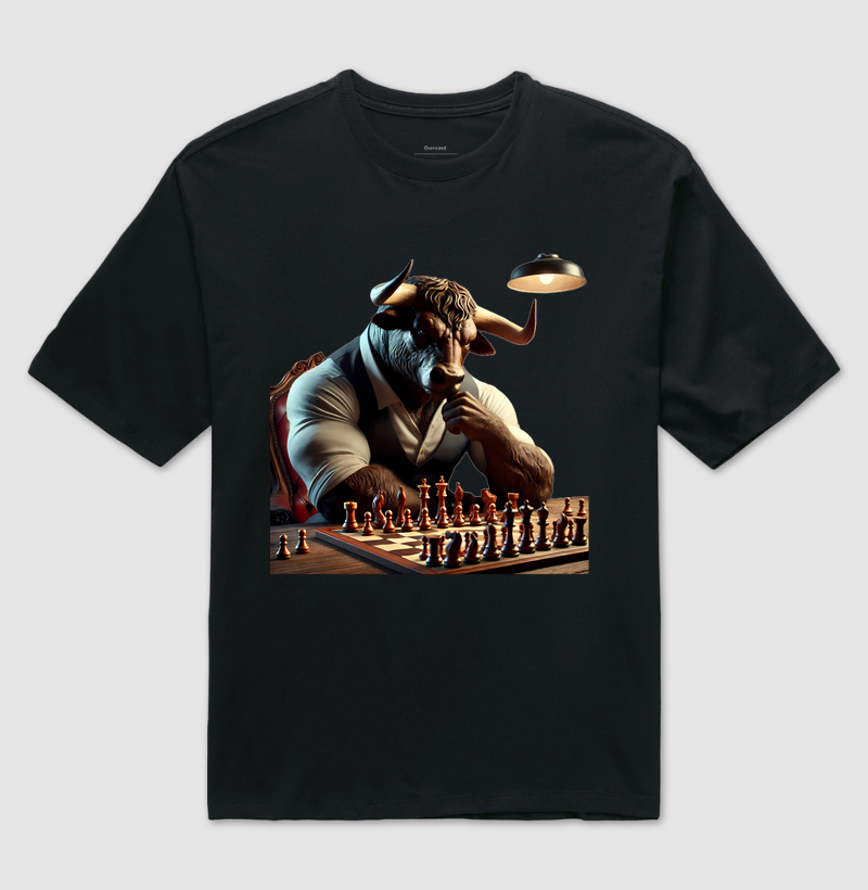 Touro jogando xadrez