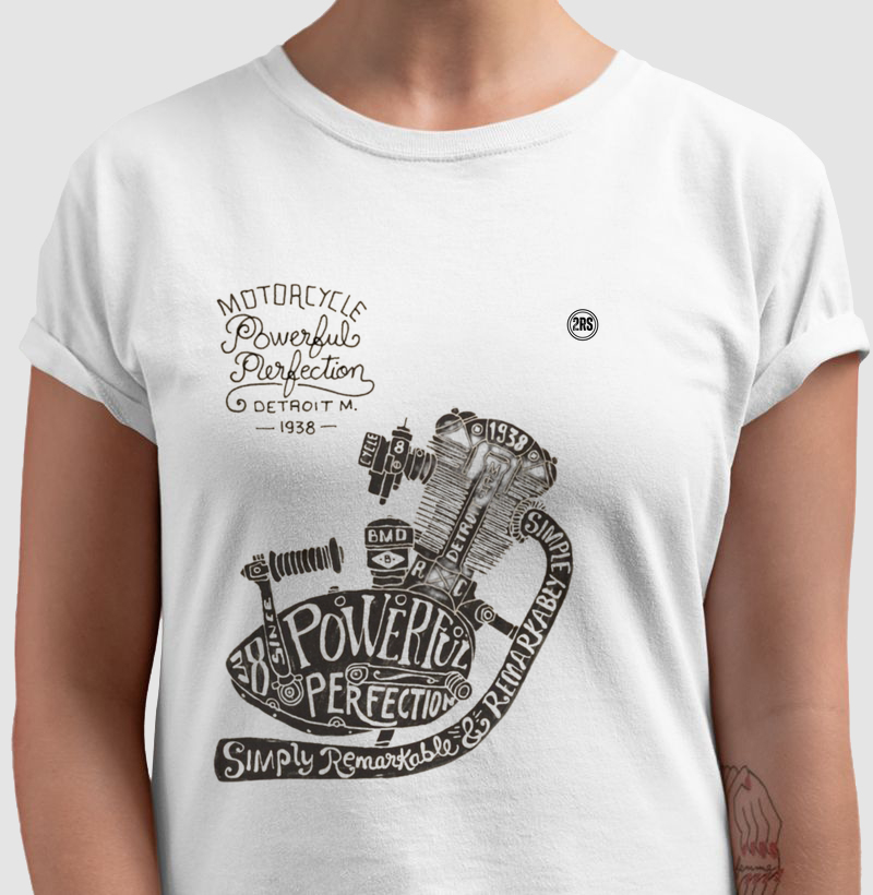 Camiseta Motociclista Powerful Perfection